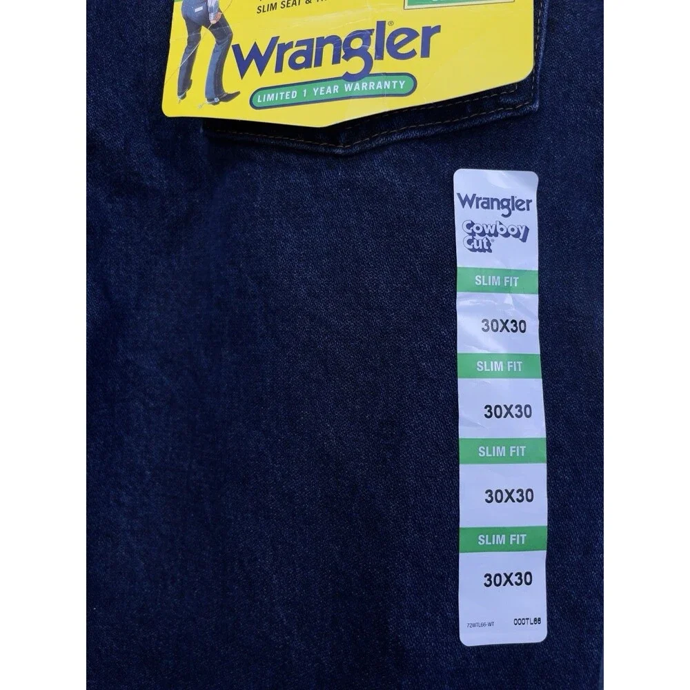 Wrangler Cowboy Cut 936 Slim Fit Men’s Size 30x30 Dark Blue Jeans